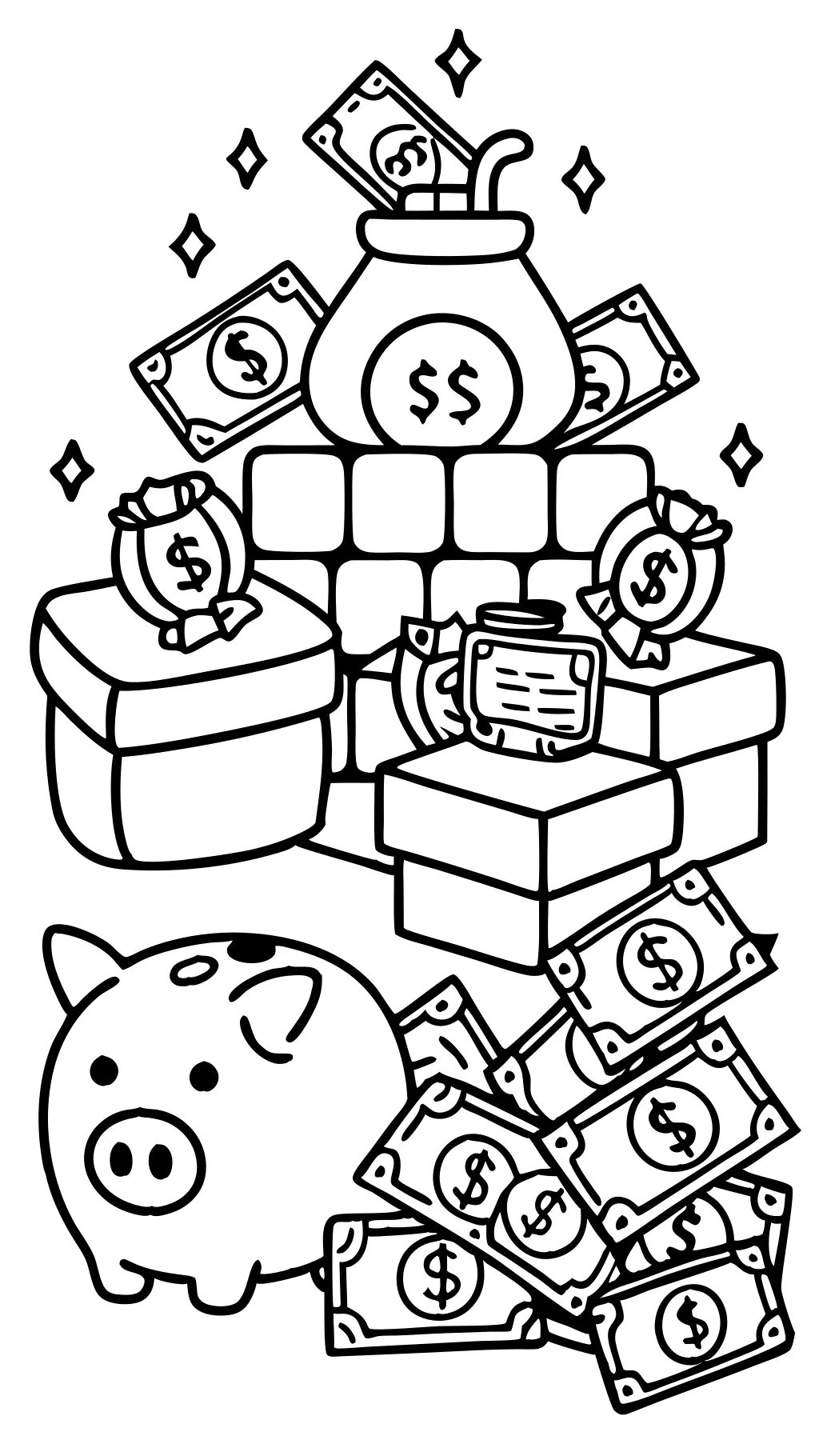 money coloring pages printable